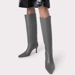 BY FAR Stevie 42 Rare Cement Tall Nappa Leather Women’s Boots Sz 8.5 NEW